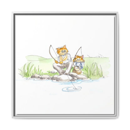 Kitty Fun Matte Canvas Framed