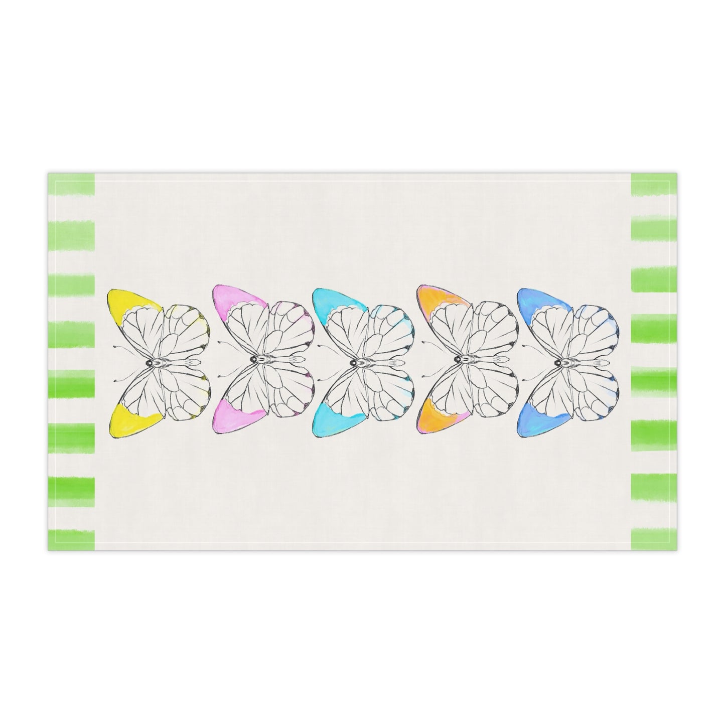 Butterfly Chroma Tea Towels (Cotton Creamy White, Poly Bright White)
