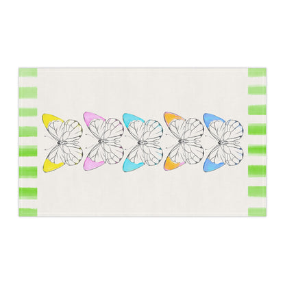 Butterfly Chroma Tea Towels (Cotton Creamy White, Poly Bright White)