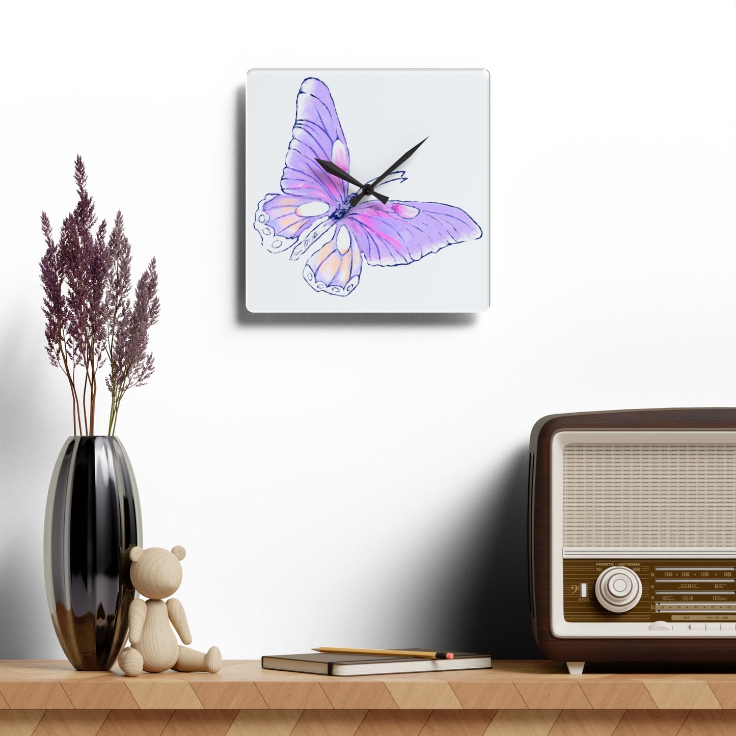 Swing Wall Clock Lilac