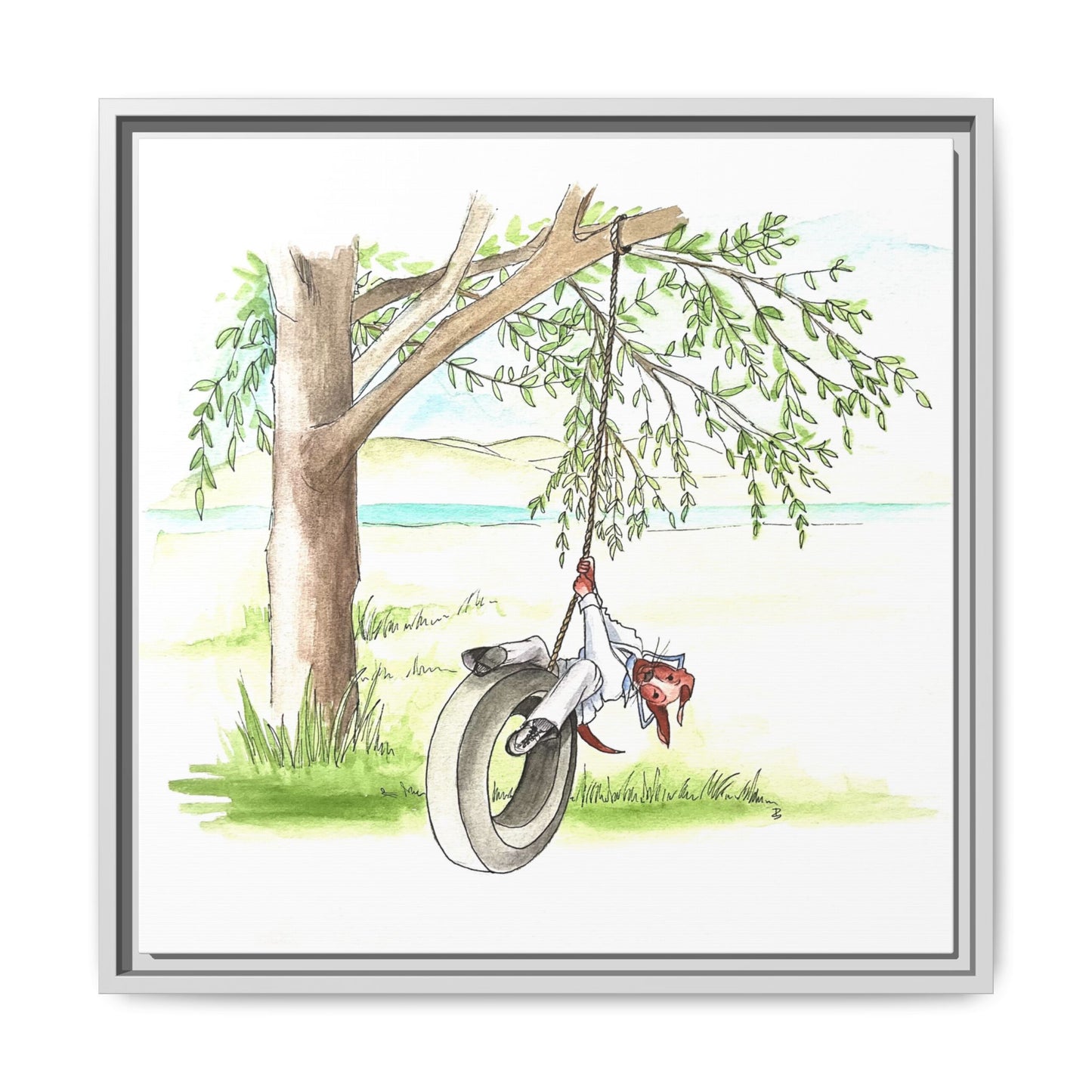 Dogi Fun Matte Canvas Framed