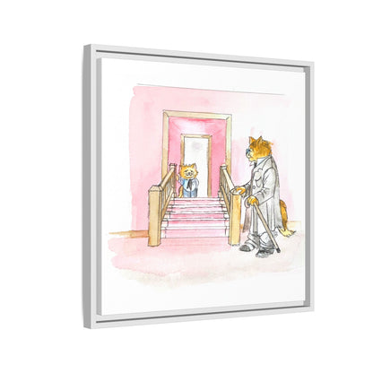 Kitty Fun Matte Canvas Framed