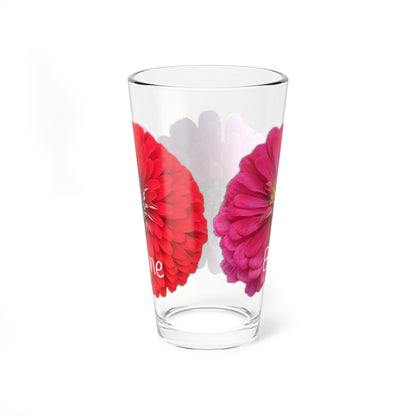 Zinnia Pint Glass "By Scripture Alone"