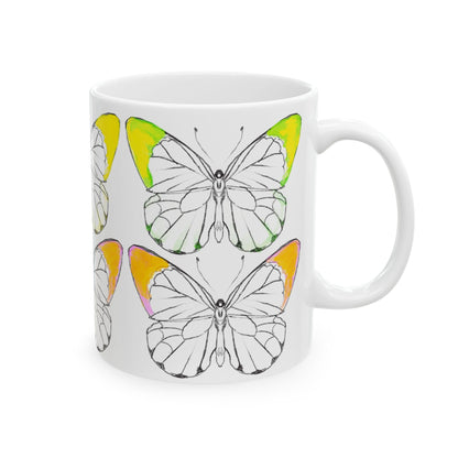 Chroma Ceramic Mug, (11oz, 15oz) yellow orange