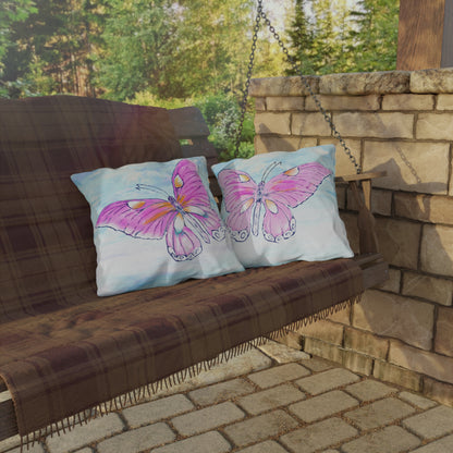 Outdoor Pillows Butterfly Pink