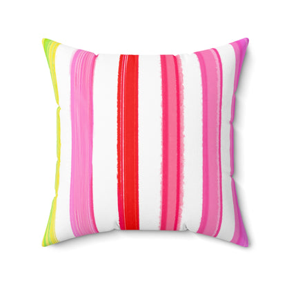 Square Pillow Watercolor Stripes