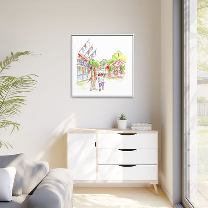 Dogi Fun Matte Canvas Framed