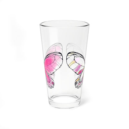 Mixing Glass, 16oz Butterfly Colorful Watercolor