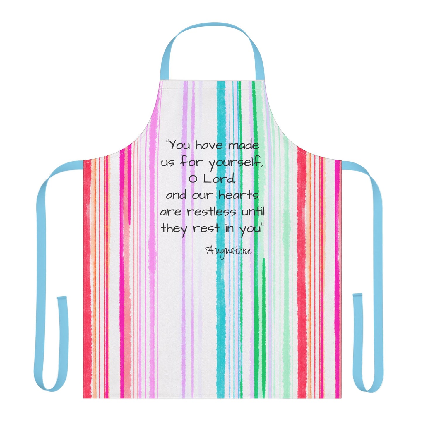 Watercolor Stripes Apron Our Hearts our restless