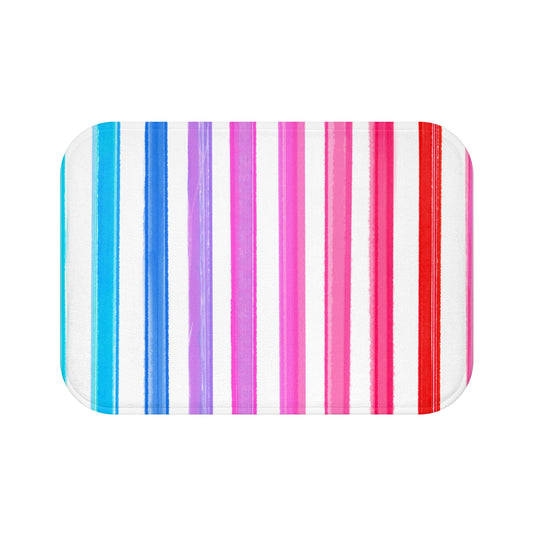 Bath Mats Watercolor Stripes