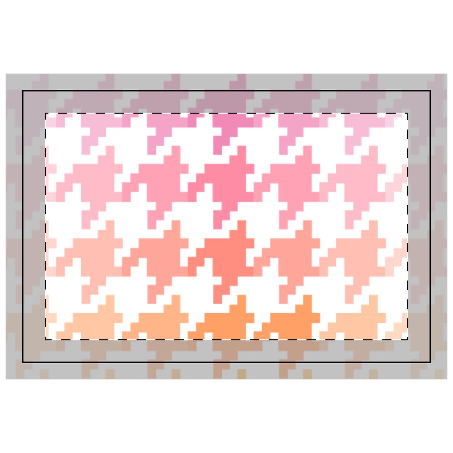 Houndstooth Fun in Pink and Orange Poly Quilted Placemat