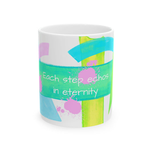 Pattern Play Mug "Each step echos..."