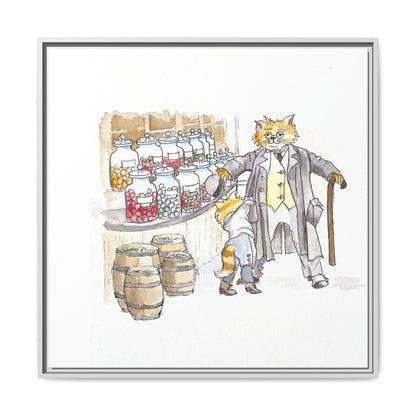 Kitty Fun Matte Canvas Framed