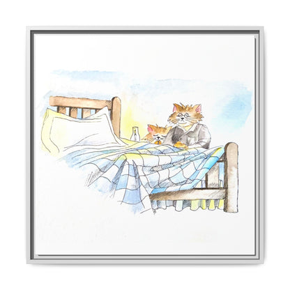 Kitty Fun Matte Canvas Framed