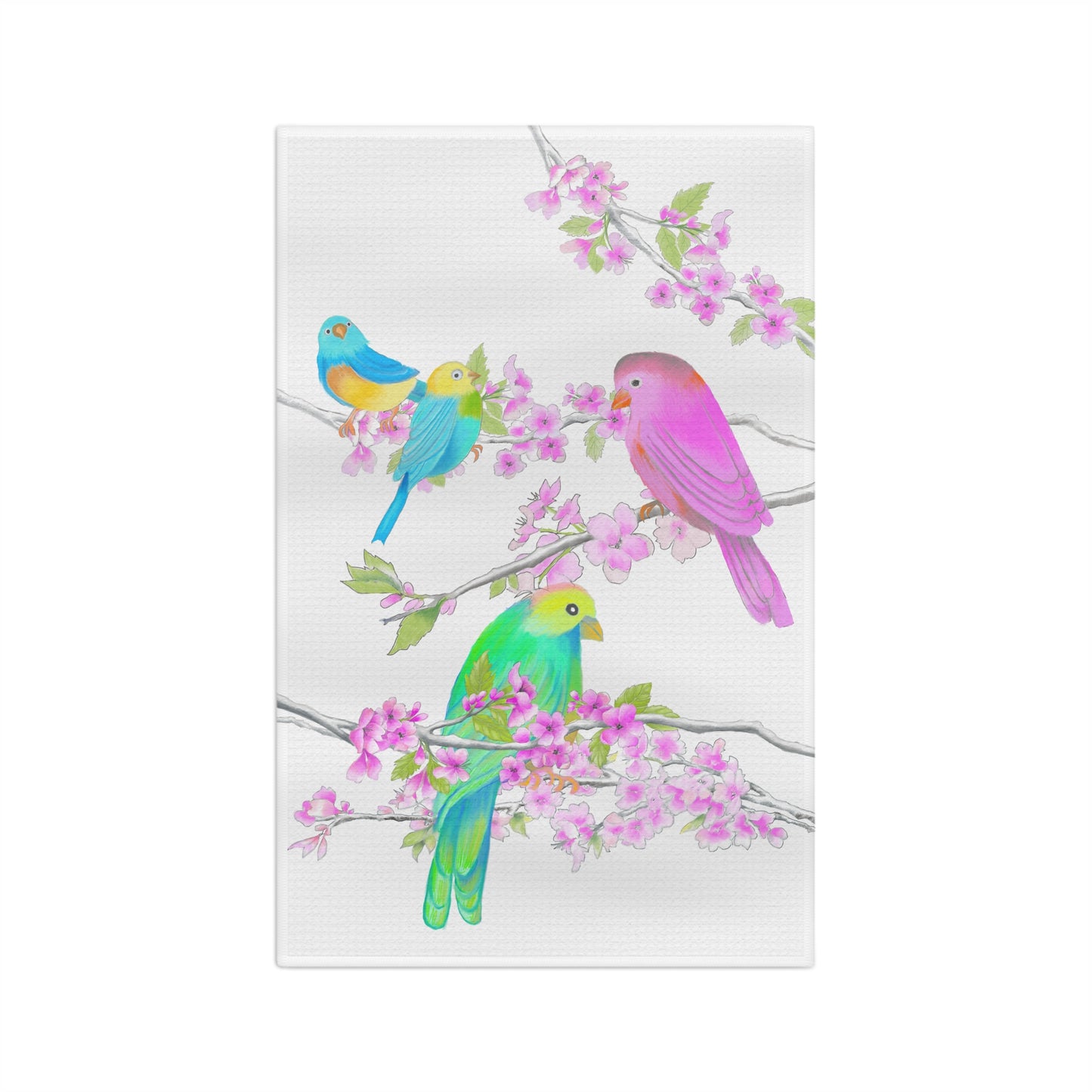 Dish Towels Microfiber Jolly Birds & Blossoms