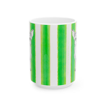 Dogi Fun Mug with Dark Green Stripes