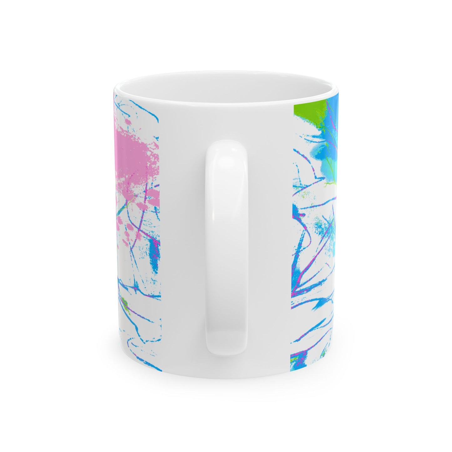 Joyful Landscapes Ceramic Mug in Blue and Purple, 11oz, 15oz