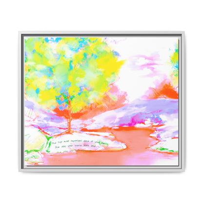 Inspirational Landscapes  Matte Canvas, Framed (Multi-color) Mark Twain Quote