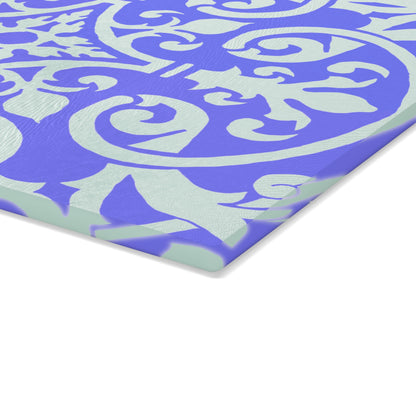 Glass Cutting Board Watercolor Pattern