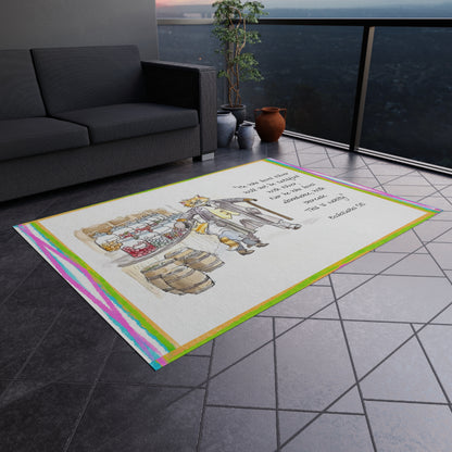 Kitty Fun Indoor/Outdoor Rug Inspirational quote