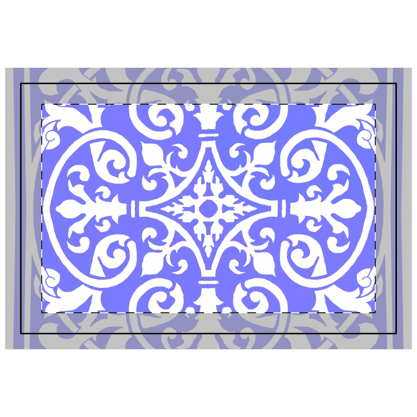 Quilted Placemat Hand-Drawn Classic