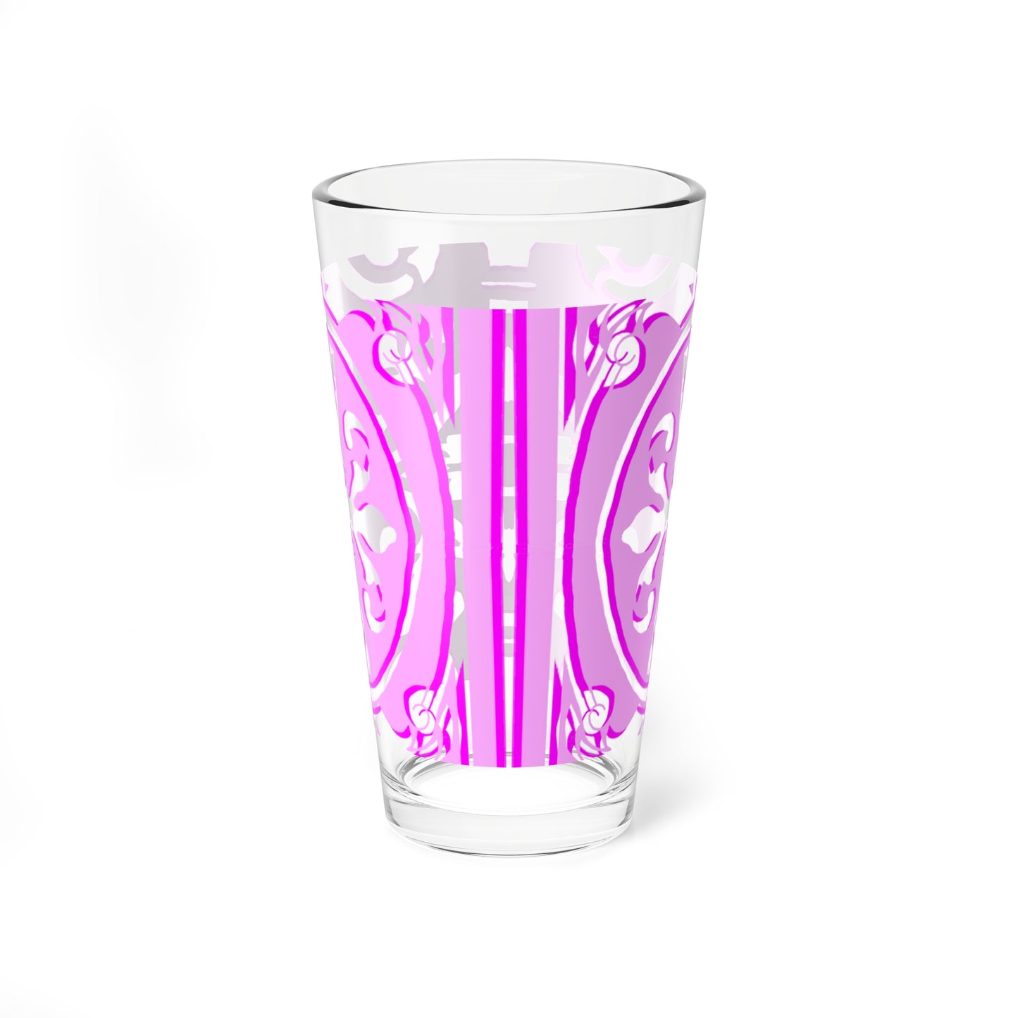Mixing Glass, 16oz Scrollwork Art
