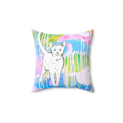 Pillows Polyester Square Kitty Fun