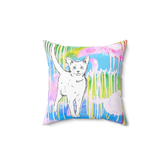 Pillows Polyester Square Kitty Fun