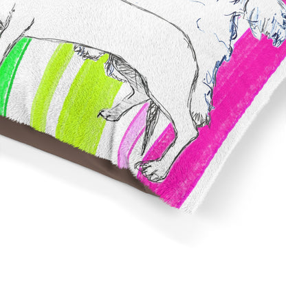 Pet Beds Dog Watercolor Stripes