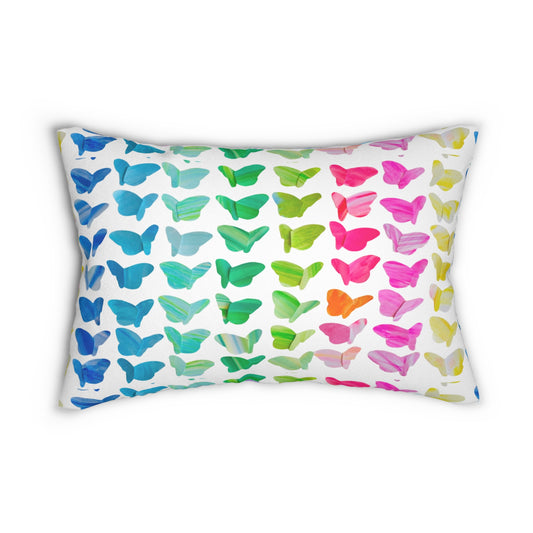Butterfly Glide Lumbar Pillow Multicolor stripes