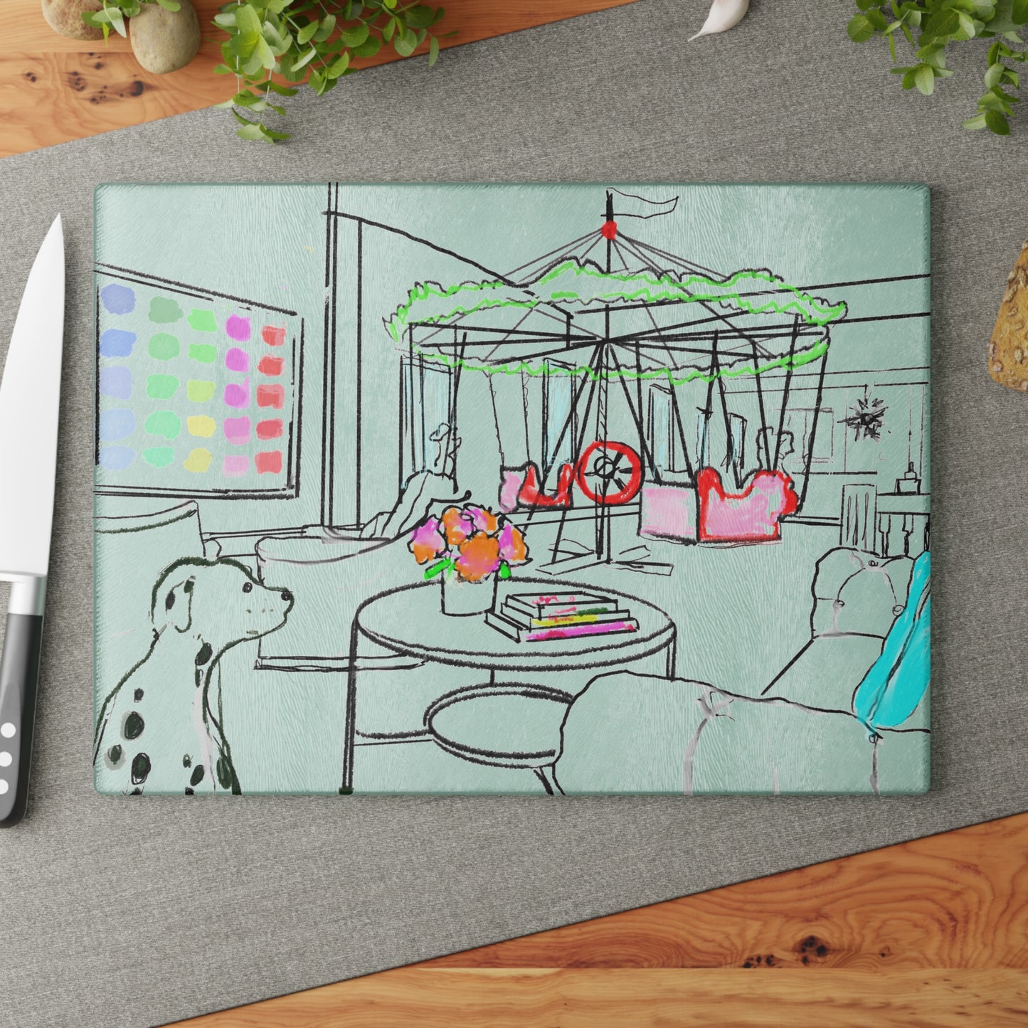 Glass Cutting Board Sketch & Slice
