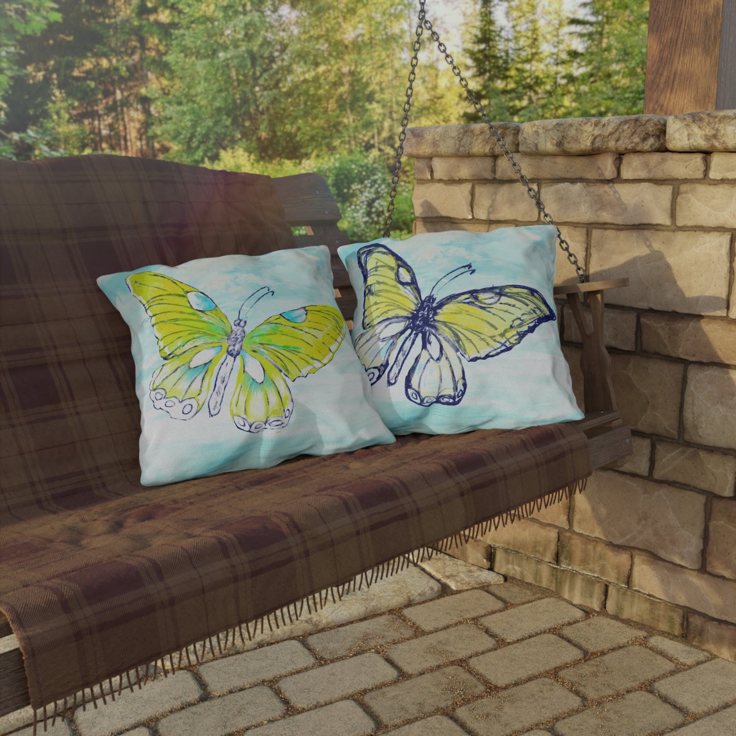 Outdoor Pillows Butterfly Flutter