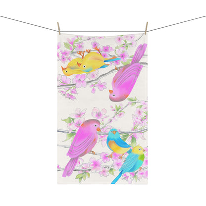 Cherry chirp Tea Towel poly