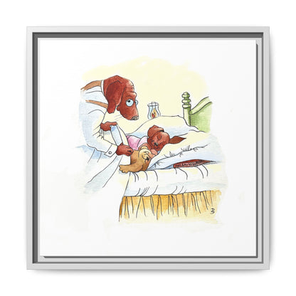 Dogi Fun Matte Canvas Framed