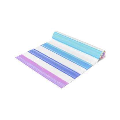 Watercolor Stripes Table Runner
