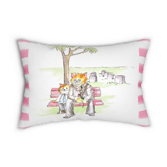 Kitty Fun Polyester Lumbar Pillow "Therefore we also..."
