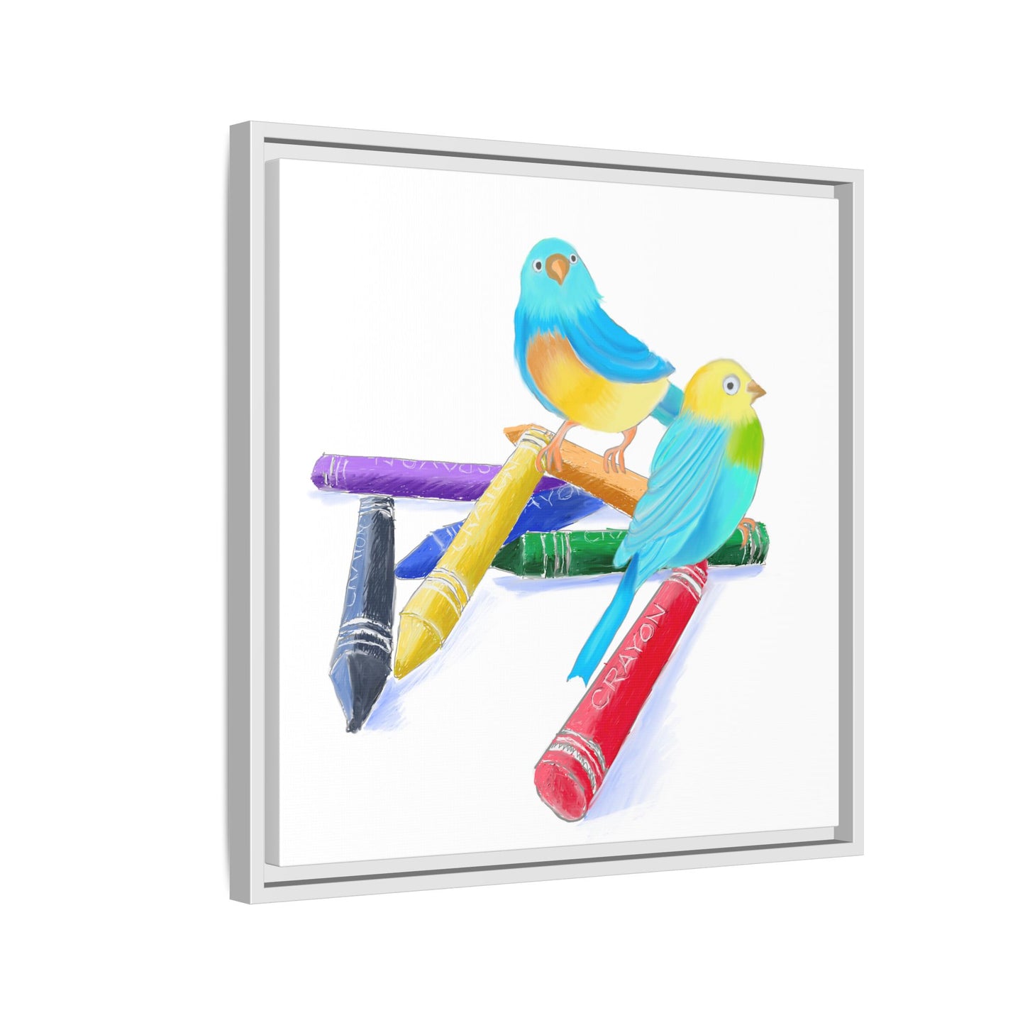 Jolly Birds Matte Canvas Framed