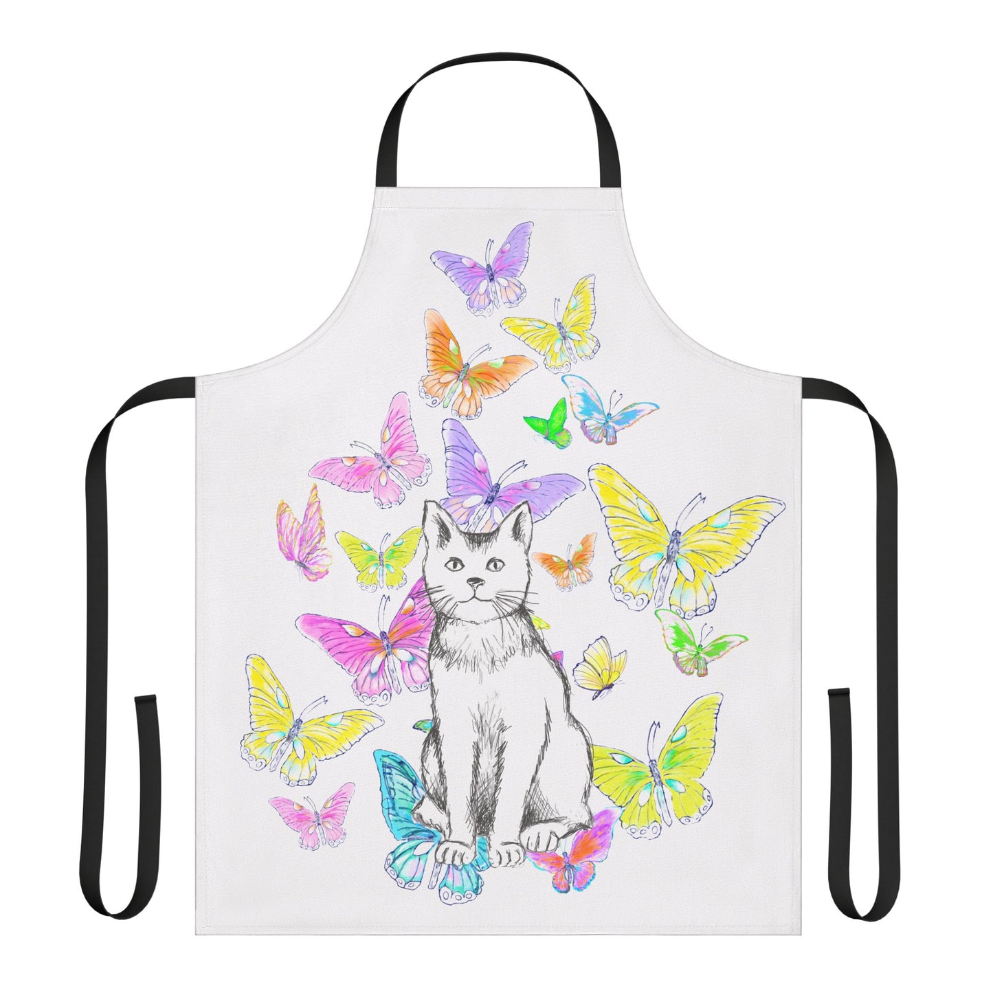 Kitty Flutter Apron, 4-Color Straps