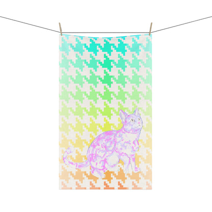 Colorful Cat Tea Towel