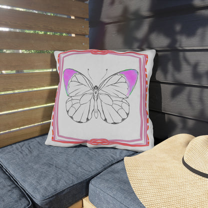 Chroma Outdoor Pillow Raspberry Orange "Light from within..."