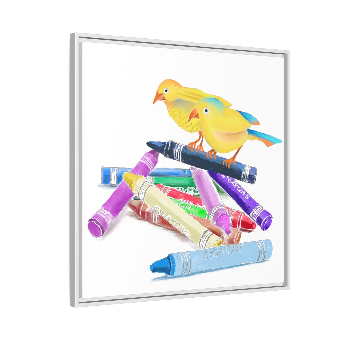 Jolly Birds Matte Canvas Framed