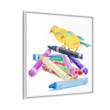 Jolly Birds Matte Canvas Framed