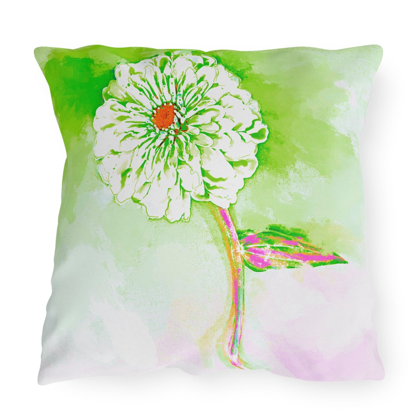 Outdoor Pillows Abstract Zinnia Color Story