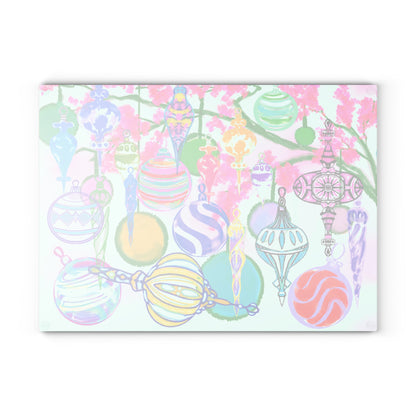 Glass Cutting Board Christmas Celebration