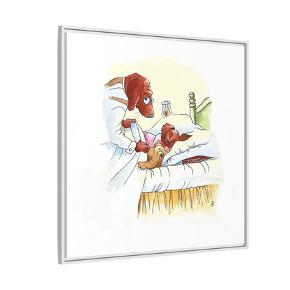 Dogi Fun Matte Canvas Framed