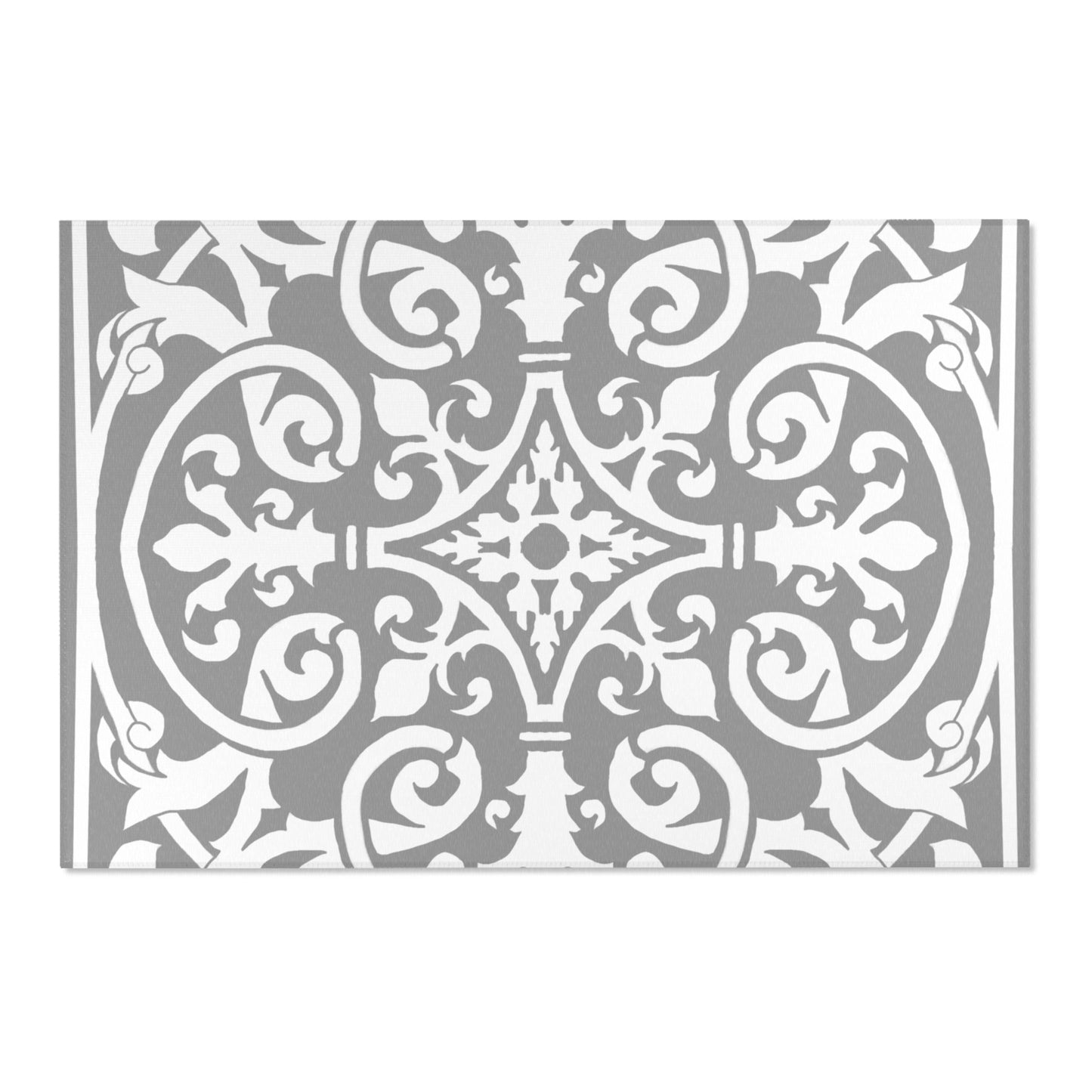 Scrollwork Indoor/Outdoor Rug Gray
