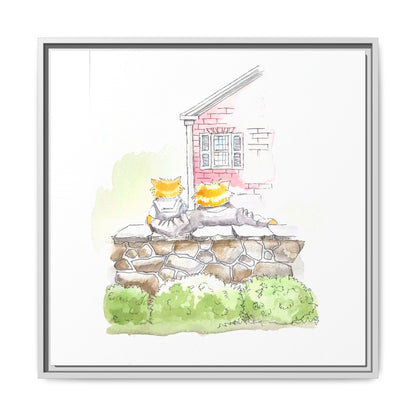 Kitty Fun Matte Canvas Framed