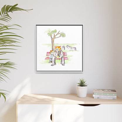 Kitty Fun Matte Canvas Framed