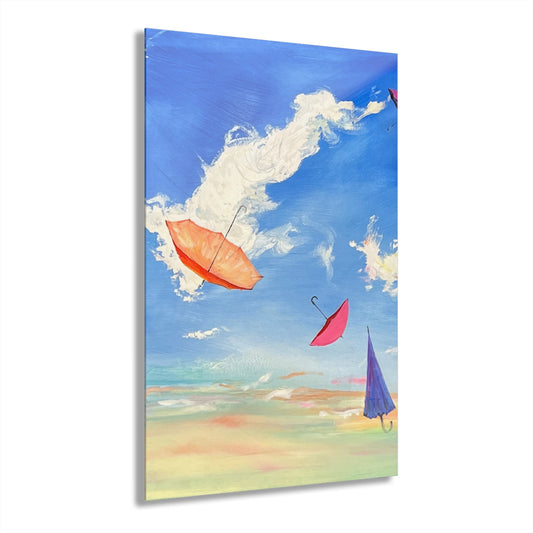 Acrylic Wall Art #4 Umbrella Rain