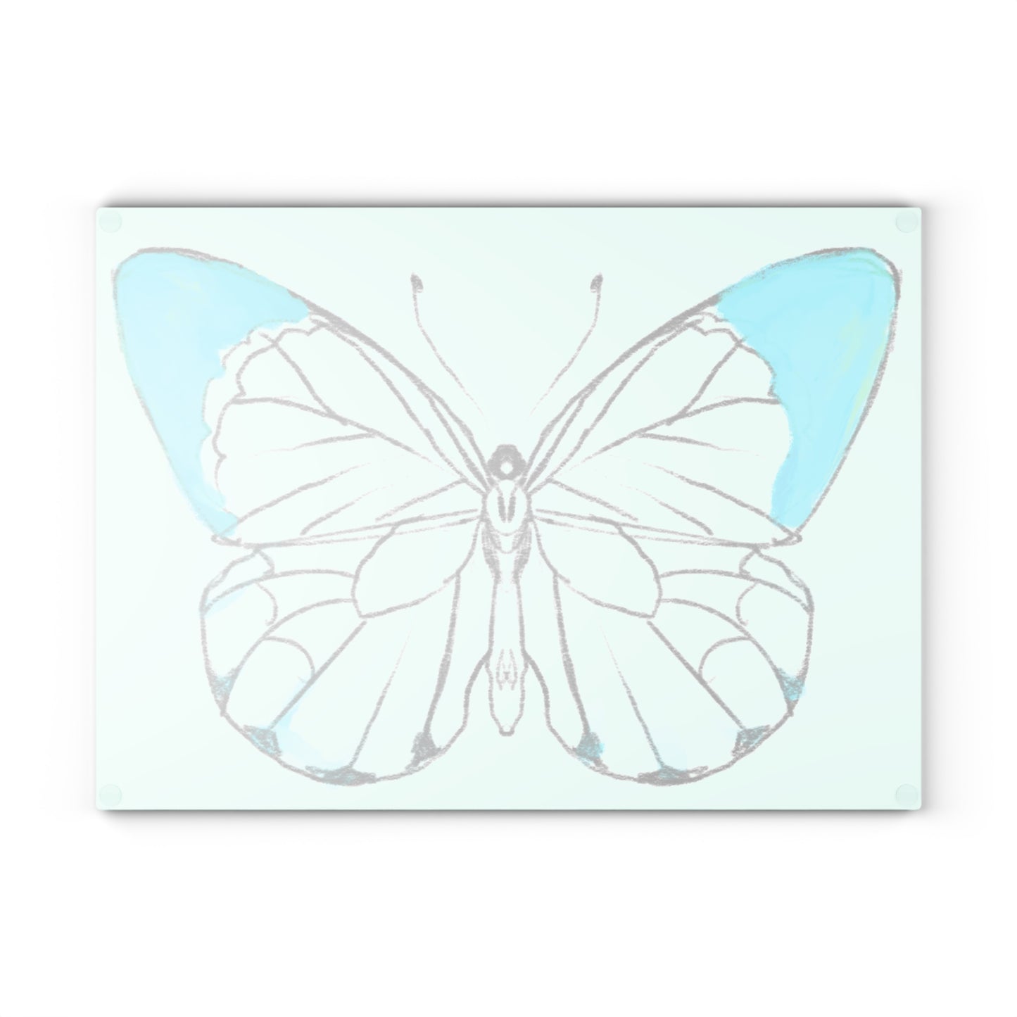 Chroma Glass Cutting Board Aqua